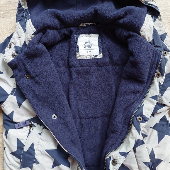 Mini Boden fleece star coat 5-6 years - Picture 7 of 16